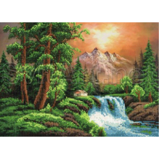 Схема для вишивання бісером. Водоспад.