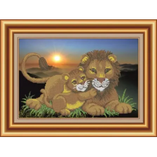 Схема для вишивання бісером. Папа лев.