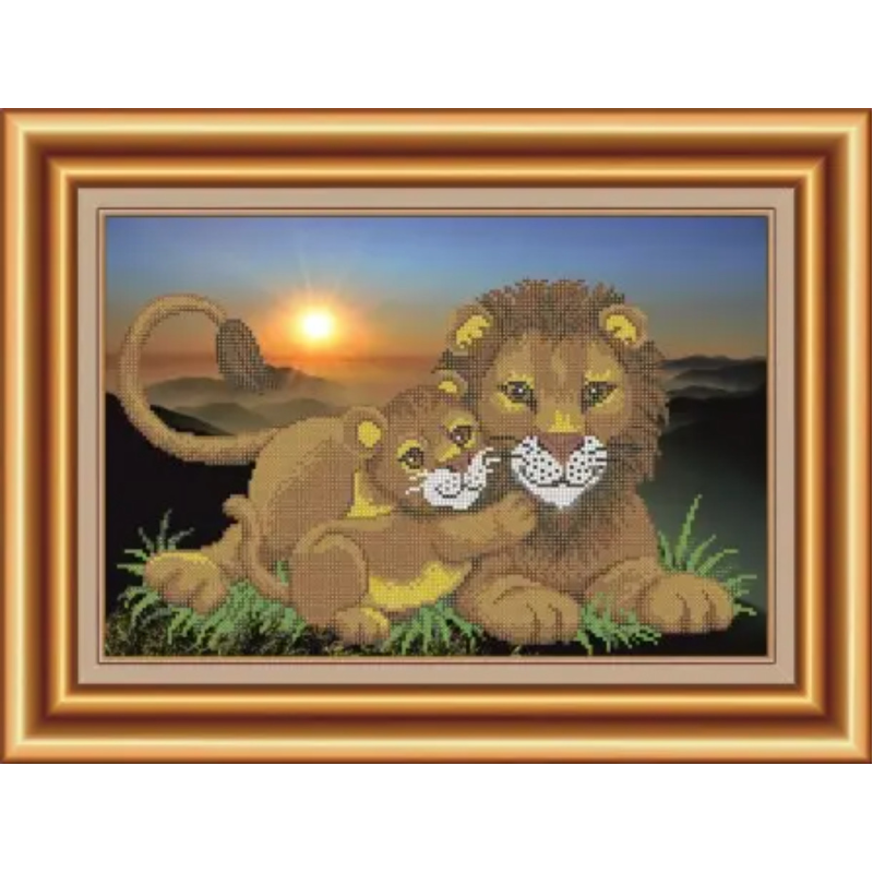 Схема для вишивання бісером. Папа лев. Схема для вишивання бісером. Папа лев.