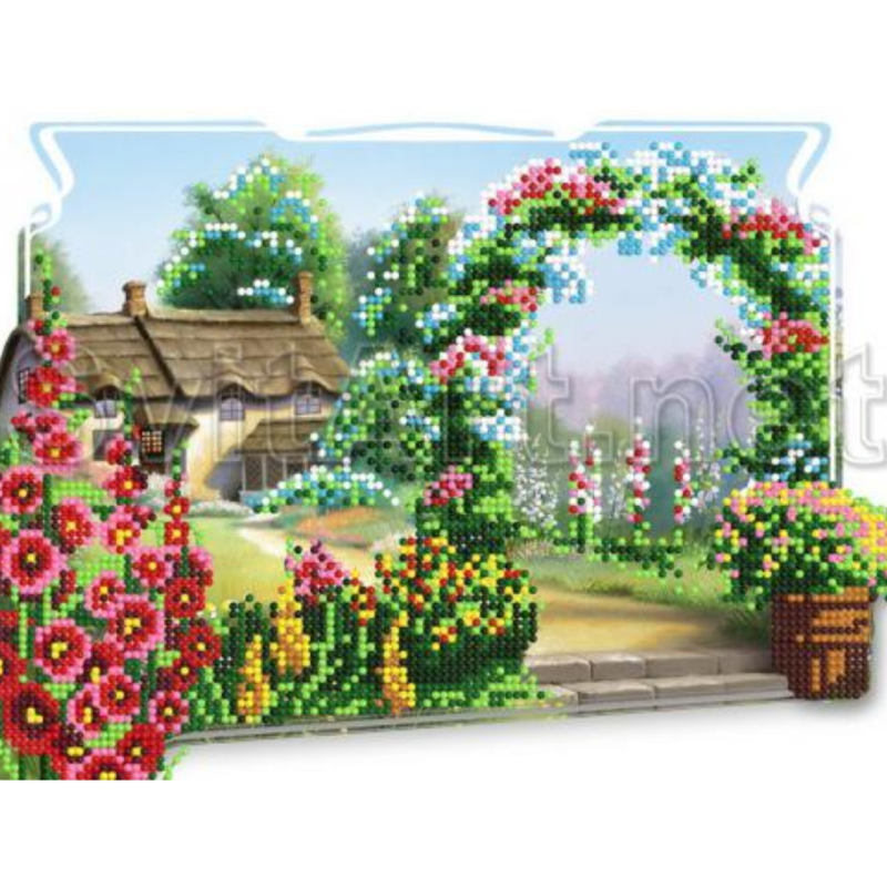 Схема для вишивання бісером. Квіткова арка