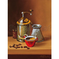 Схема для вишивання бісером.  Мелена кава.