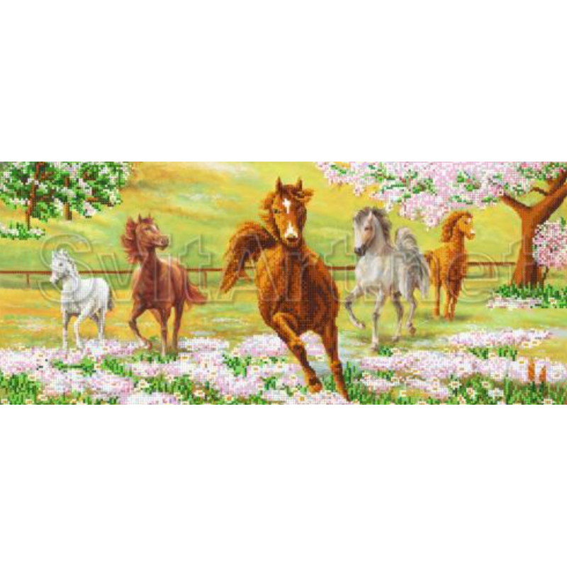 Схема для вишивання бісером. Коня.