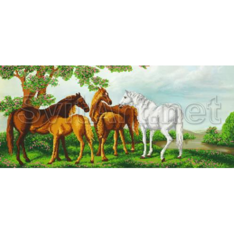 Схема для вишивання бісером. Коня.