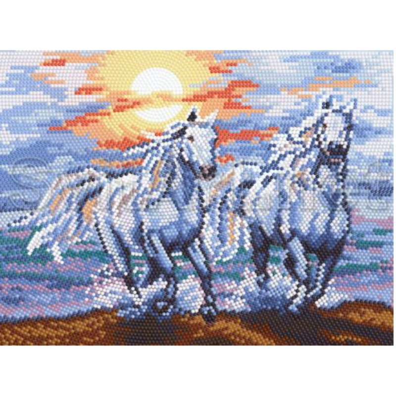 Схема для вишивання бісером. Коня.