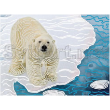 Схема для вишивання бісером. Білий ведмідь.