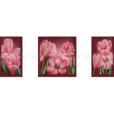Схема для вишивання бісером. Триптих . Тюльпан.