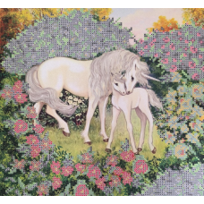 Схема для вишивання бісером. Єдинороги.
