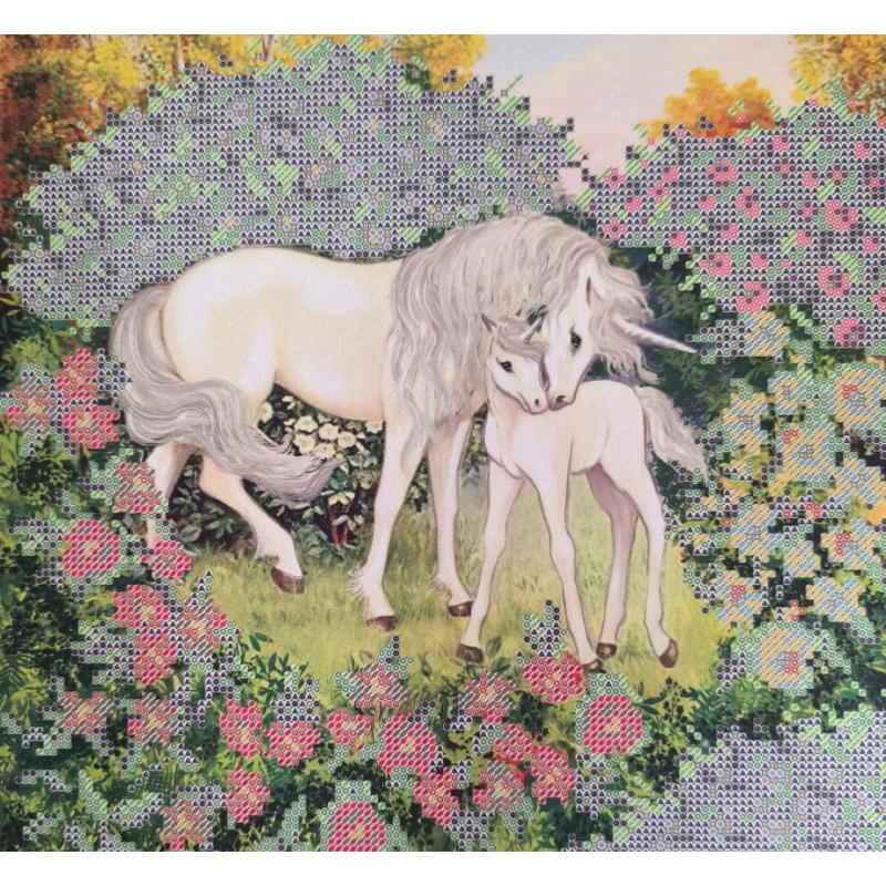 Схема для вишивання бісером. Єдинороги. Схема для вишивання бісером. Єдинороги.