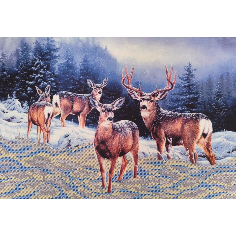 Схема для вишивання бісером. Засніжені простори.