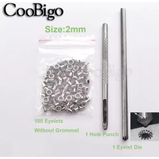 Набір для встановлення люверсів 2-4 мм із люверсами