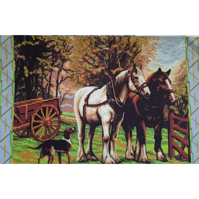 Схема для вишивання бісером. Сільський дворик. Схема для вишивання бісером. Сільський дворик.