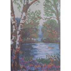 Схема для вишивання бісером. Лісове озеро