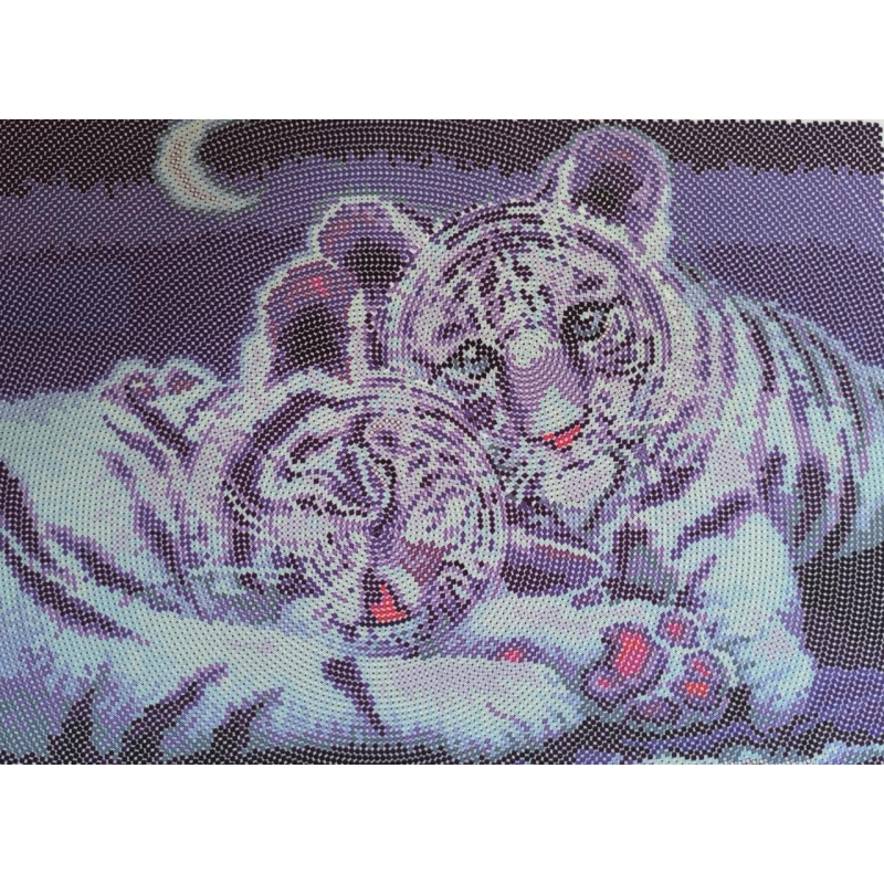 Схема для вишивання бісером. Тигренята.