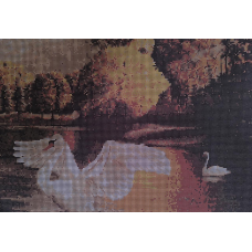 Схема для вишивання бісером. Лебеди.