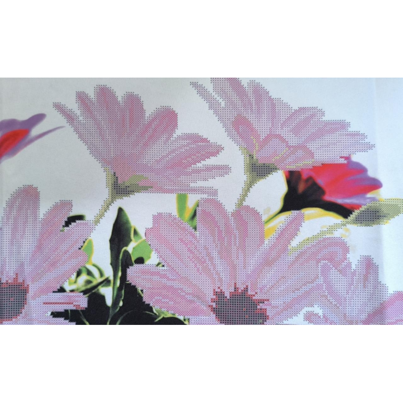 Схема для вишивання бісером. Рожеві ромашки. Схема для вишивання бісером. Рожеві ромашки.