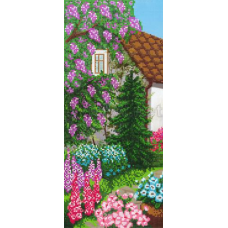 Схема для вишивання бісером. Будиночок у кольорах.