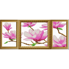 Схема для вишивання бісером. Магнолія,