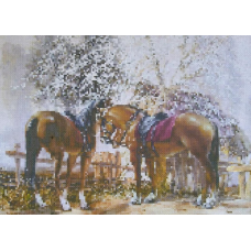 Схема для вишивання бісером. Коня