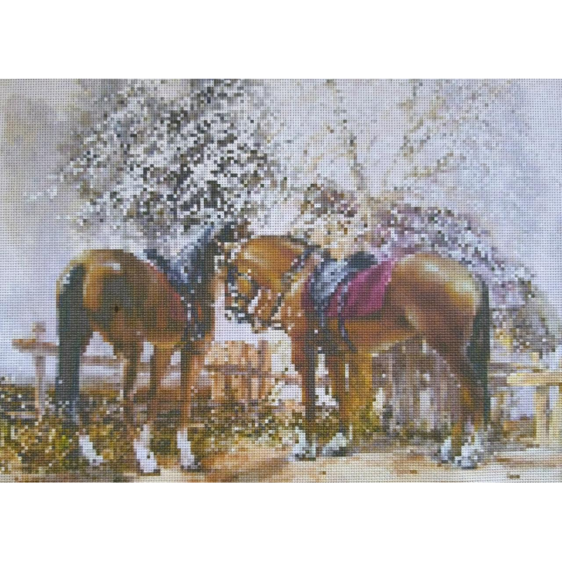 Схема для вишивання бісером. Коня