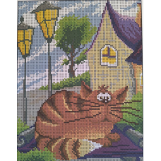 Схема для вишивання бісером. Котик.