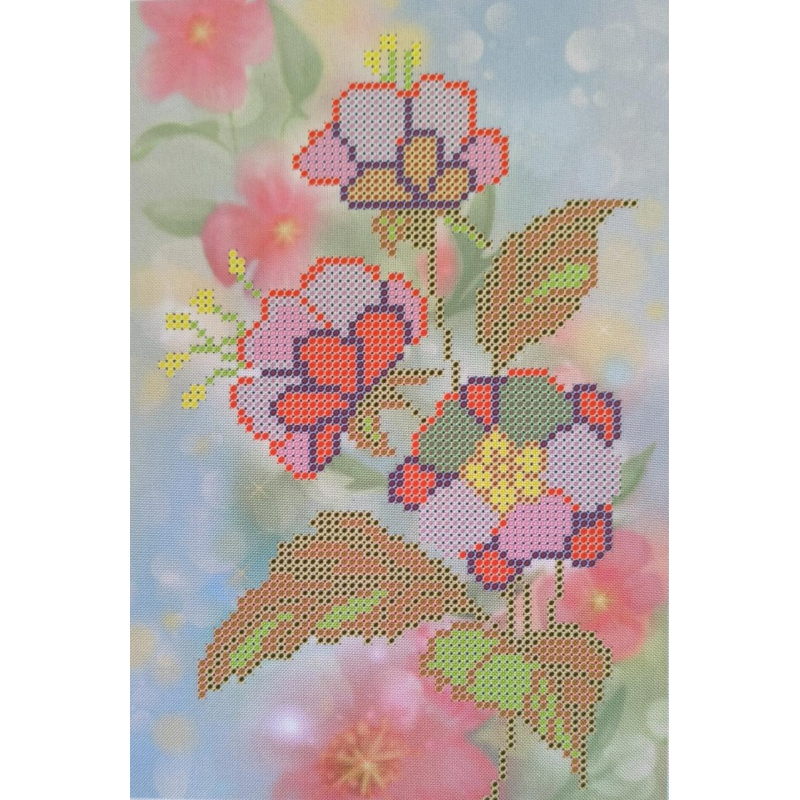 Схема для вишивання бісером. Квітковий калейдоскоп.