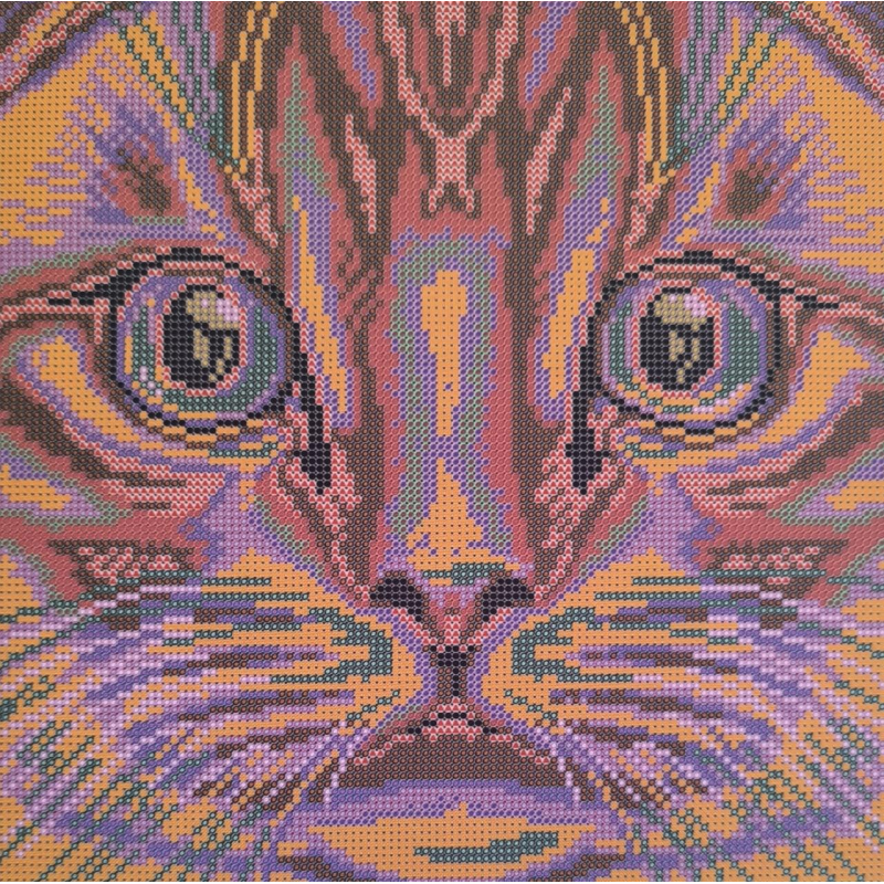 Схема для вишивання бісером. Рудий кіт. Схема для вишивання бісером. Рудий кіт.