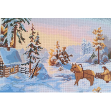 Схема для вишивання бісером. Зимова пора
