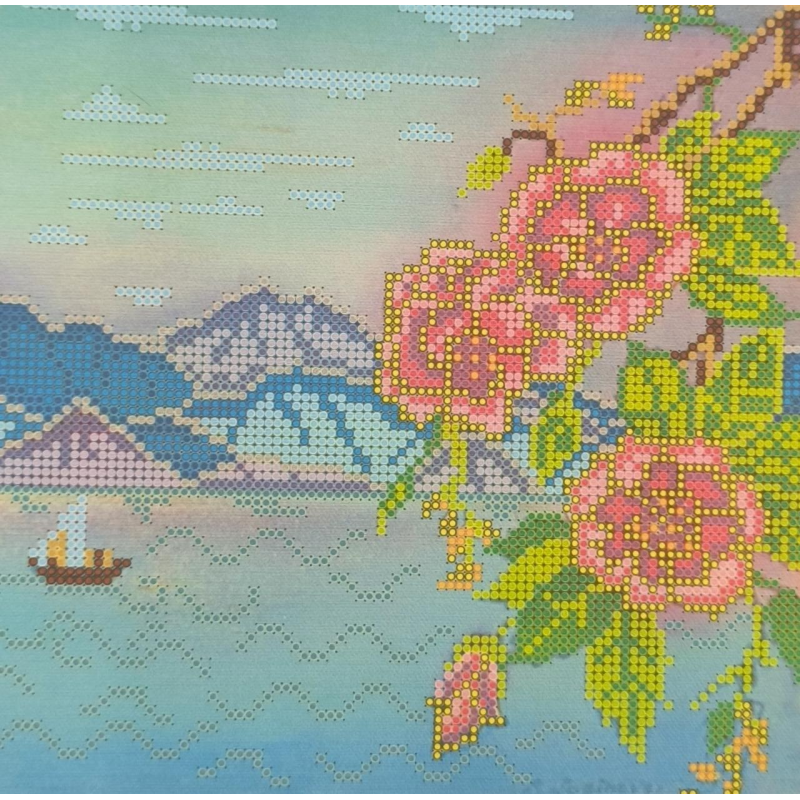 Схема для вишивання бісером. Берег. Схема для вишивання бісером. Берег.