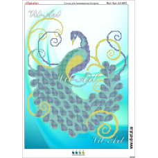 Схема для вишивання бісером. Паввлин.