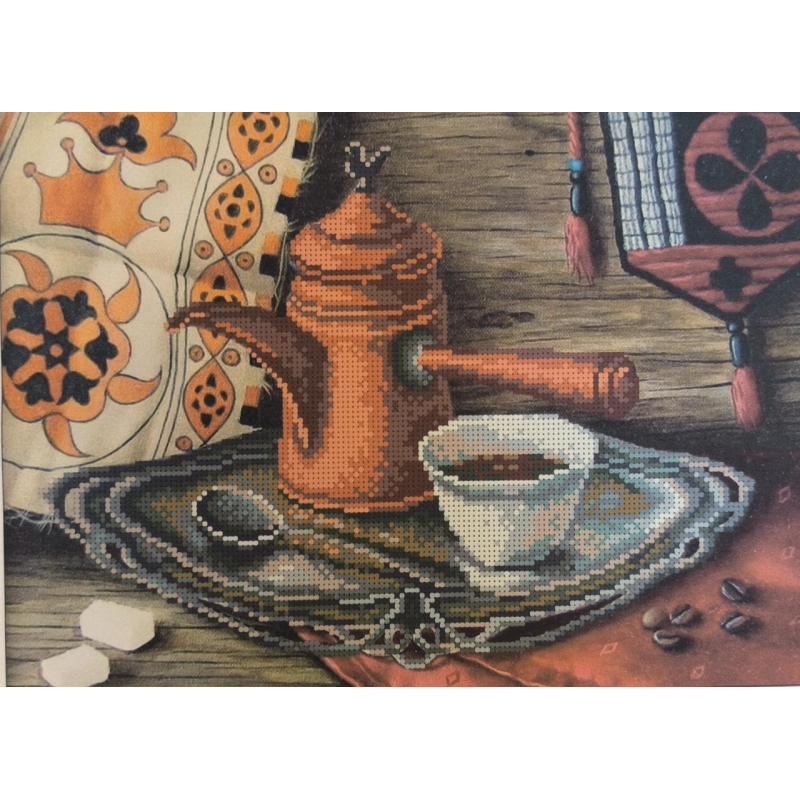 Схема для вишивання бісером. Смак кави