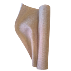 Декоративна мішковина в рулоні. Колір: жовто-бежевий