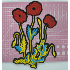 Аплікація для одягу. Українські маки