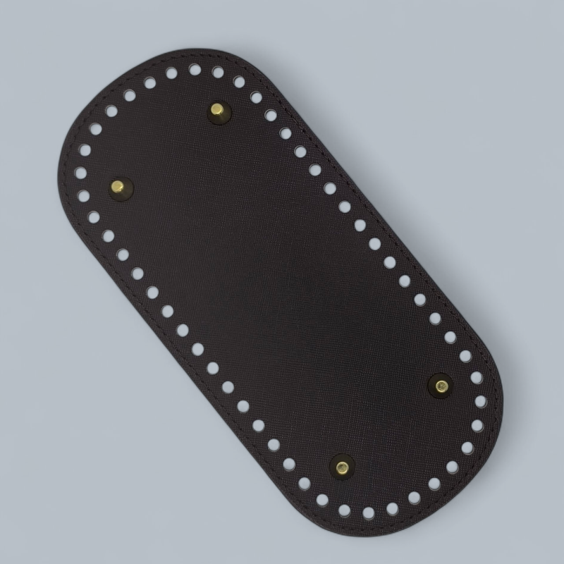 Денце для кошика, сумки зі шкірозамінника, Коричневе. Еліпс.