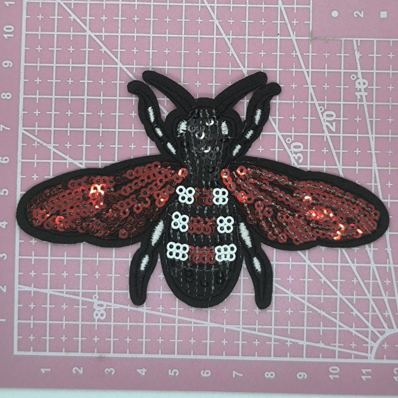 Аплікація клейова зі стразами. Чорна роза