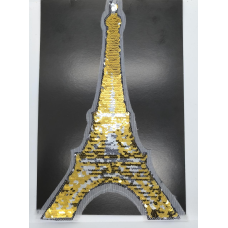 Аплікація клейова вишита паєтками. Ейфелева вежа.