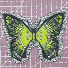 Аплікація для одягу. Бабочка со стразами.