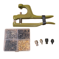 Пристрій для встановлення люверсів 10-15 мм із люверсами бронзового кольору