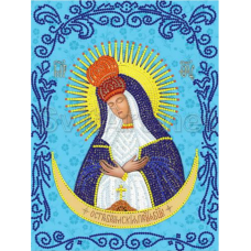 Схема для вишивання бісером іконимайданчика Остробрамської.