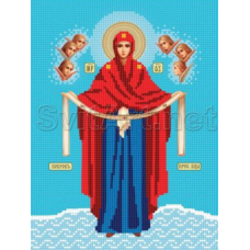 Схема для вишивання бісером ікони Небесної матері Покрову.