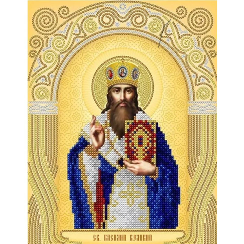 Схема для вишивання бісером ікони. Свято Василію.