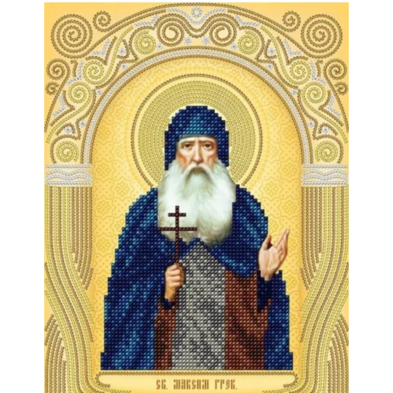 Схема для вишивання бісером ікони. Свято Максим Грек. Схема для вишивання бісером ікони. Свято Максим Грек.