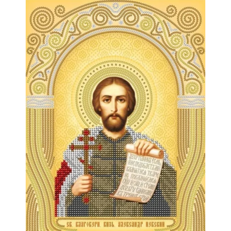 Схема для вишивання бісером ікони. Великий Олександр Невський. Схема для вишивання бісером ікони. Великий Олександр Невський.