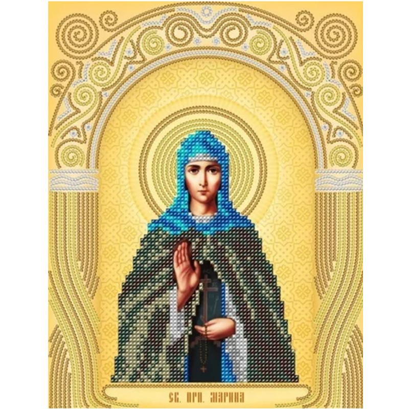 Схема для вишивання бісером ікони. Свята Марина.