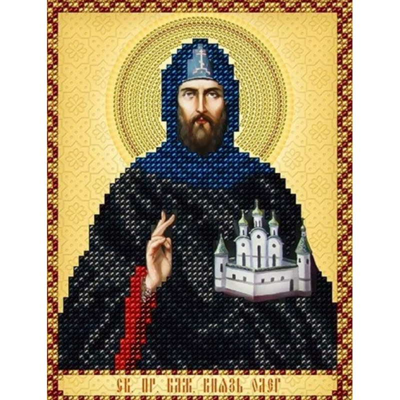 Схема для вишивання бісером ікони. Святий Олег. Схема для вишивання бісером ікони. Святий Олег.