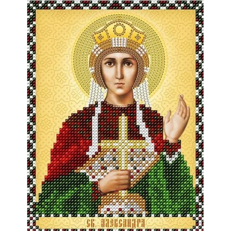 Схема для вишивання бісером ікони. Свята Олександра.
