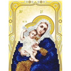 Схема для вишивання бісером ікони Пресвятої Богородиці, що покриває.