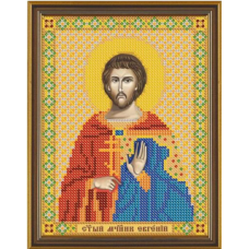 Схема для вишивання бісером ікони Святої Євгенії.