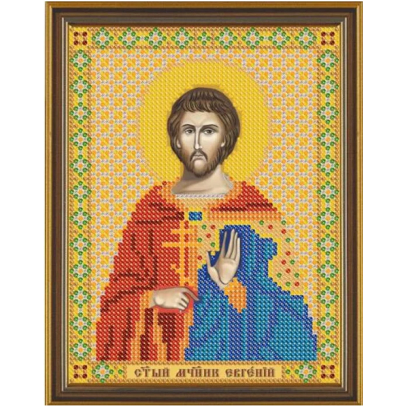 Схема для вишивання бісером ікони Святої Євгенії.