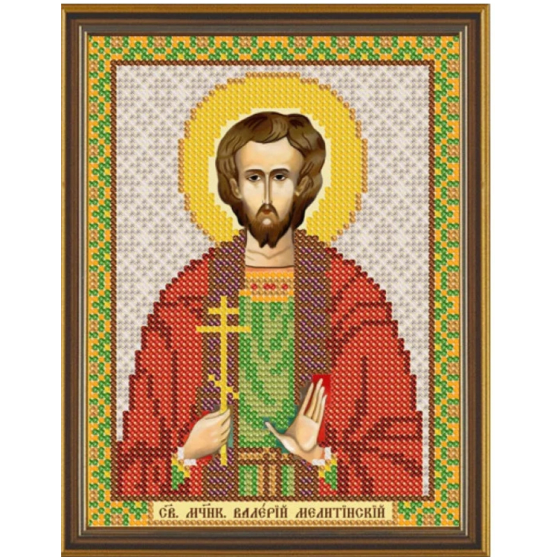 Схема для вишивання бісером ікони Святої Валерій.