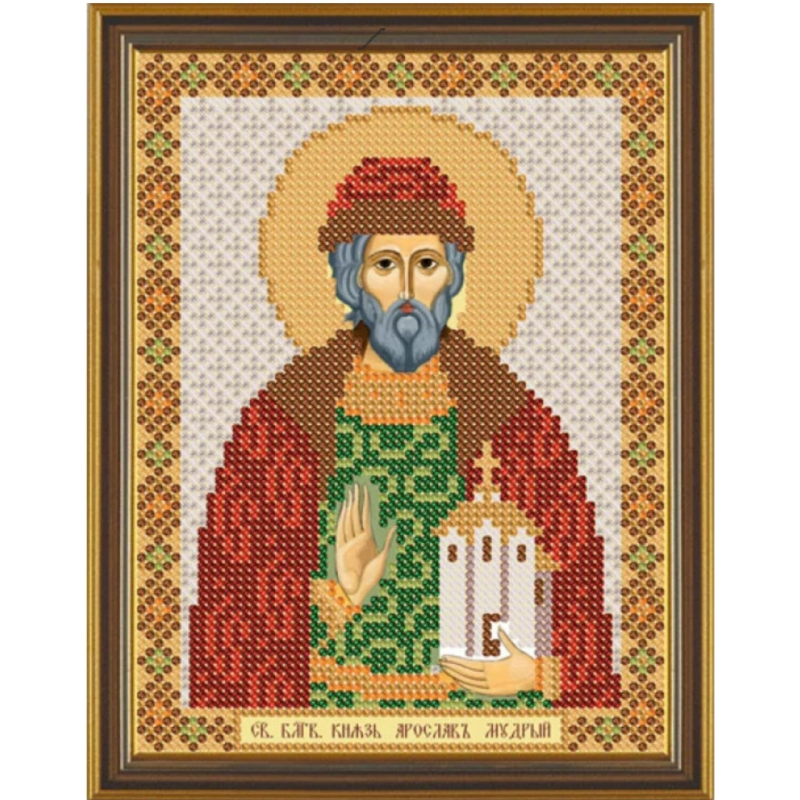 Схема для вишивання бісером ікони Святого Ярослава.